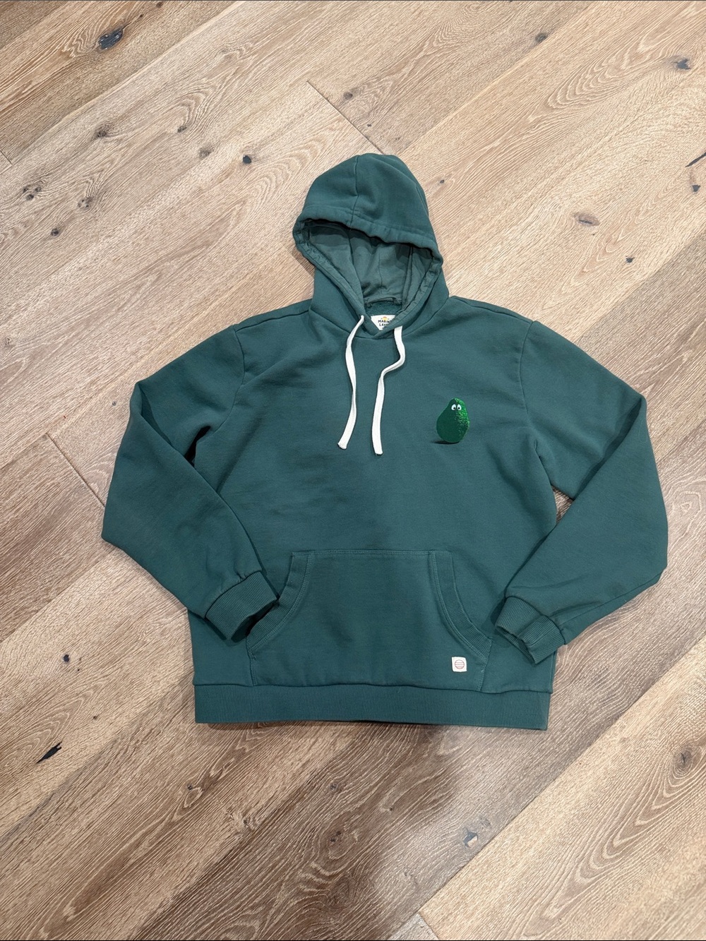 Marine Layer Forest Green Hoodie with Embroidered Patch